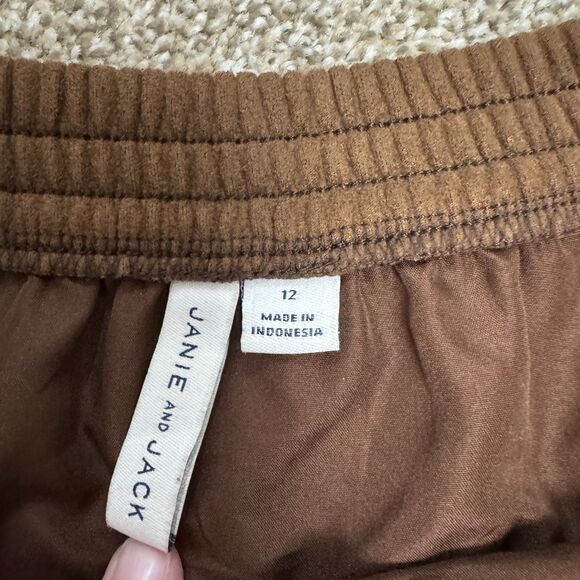 Janie And Jack The Sueded Skirt Girls Size 12 Potting Soil Ruffle Pull On Mini - Picture 5 of 7